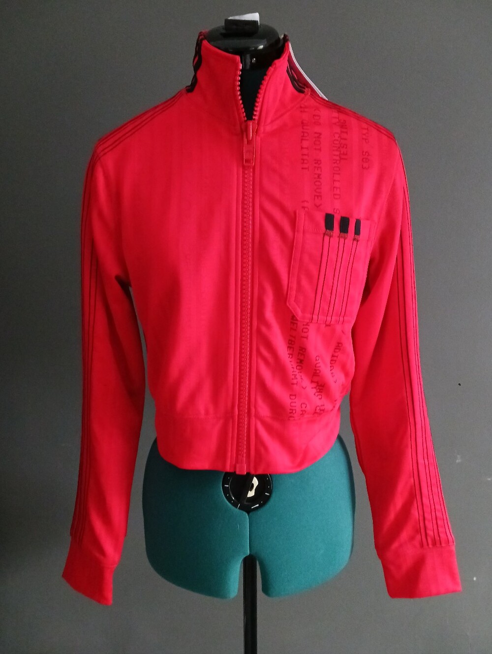 NWT Alexander Wang  x Adidas Originals Red Full Zip Track Jacket  Size S